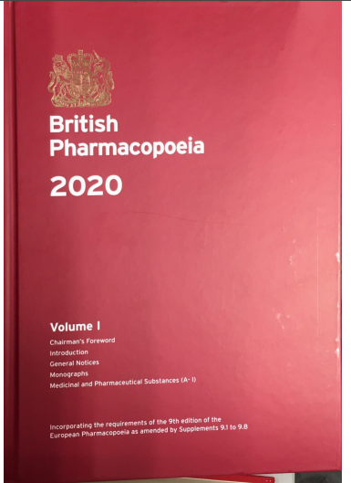 英國藥典 (2020年版)(第一冊)